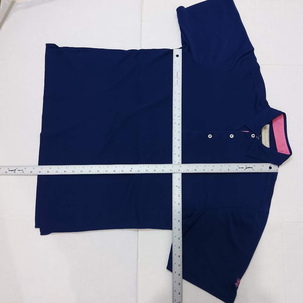 Donald Ross Golf Shirt, Blue/Pink,‎ Men's M - Picture 5 of 7